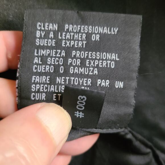 Kenneth Cole Reaction Y2K Soft Black Leather Lined Jacket Blazer Women's L - Picture 8 of 11